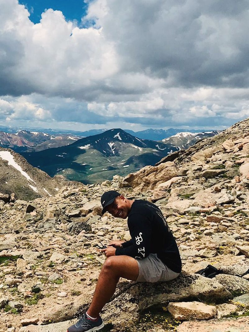 Danny in the mountains